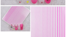 Sticker decor unghii roz neon