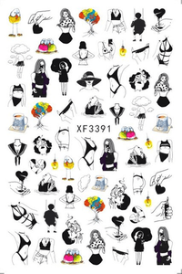 Sticker decor unghii XF3391 - 1