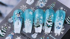 Sticker decorativ pentru unghii iarna/Craciun SWO-136 - SWO-54