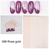 Sticker linii rose gold - 1