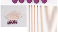 Sticker linii rose gold