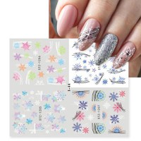 Tatuaj Decor Unghii Modele Iarna/Craciun 4 in 1- I-44 - 1