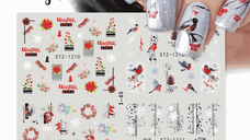 Tatuaj Decor Unghii Modele Iarna/Craciun 4 in 1- I-45