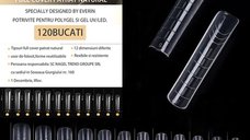 Tipsuri Full Cover Everin 120 bucati 12 marimi- Patrat Natural - SMR-24TK