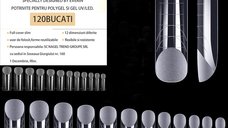 Tipsuri Full Cover Patrat Natural Slim 120 bucati- Everin - PN-SLIM