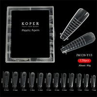 Tipsuri Smart Forms 120 bucati dual numerotate square full cover Everin- Patrat - JM120-Y13 - 1