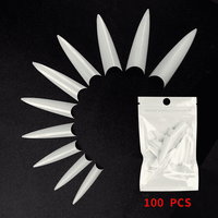 Tipsuri stiletto la punguta set 100 bucati - 1