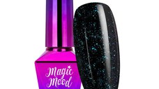 Top Coat cu sclipici Molly Lac Magic Mood Silver Blue 10ml - MM-SB