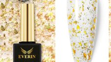 Top Coat- Gold Leaf Everin 15ml (cu paiete aurii) - TC-GL