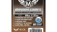 Mayday Card Game Sleeves - 66x91mm cu Spate Opac Maro
