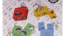 Puzzle cu fete schimbatoare-Cuburi Colorate