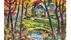 Puzzle din lemn - A Cottage in the Woods - 200 piese