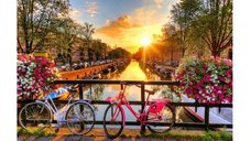 Puzzle din lemn - Bicycles of Amsterdam - 150 piese