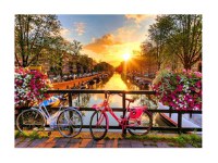 Puzzle din lemn - Bicycles of Amsterdam - 150 piese - 1