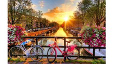 Puzzle din lemn - Bicycles of Amsterdam - 150 piese