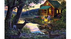 Puzzle din lemn - Evening at the Lakehouse - 200 piese