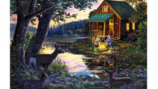 Puzzle din lemn - Evening at the Lakehouse - 200 piese