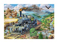 Puzzle din lemn - Railway - 200 piese - 1