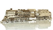 Puzzle mecanic 3D - Tren Expres cu vagon si sine