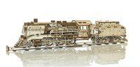 Puzzle mecanic 3D - Tren Expres cu vagon si sine - 1
