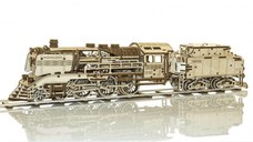 Puzzle mecanic 3D - Tren Expres cu vagon si sine