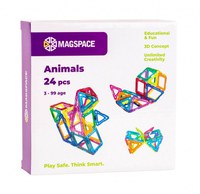 Set magnetic 24 pcs Magspace - Animals - 1
