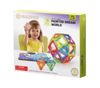 Set magnetic 36 pcs Magspace - Painted Dream World - 1