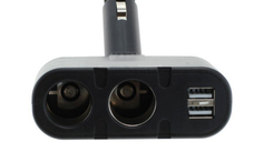 Adaptor priza auto 2 porturi cu USB 100W Olesson 1652