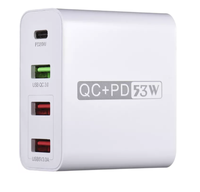 Adaptor priza WLX A6 cu 4 porturi USB Qualcomm 3.0 53W - 1