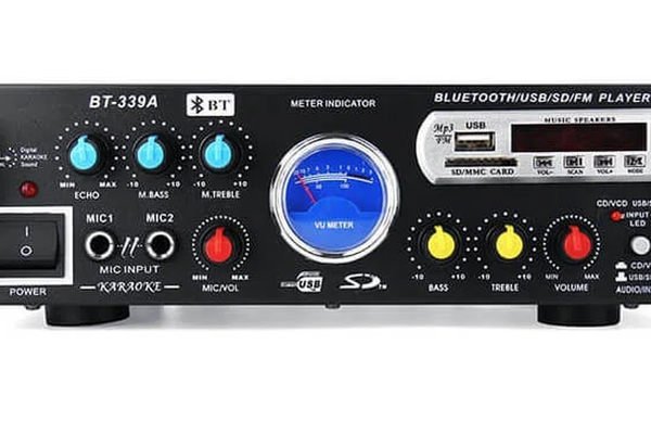 Amplificator audio cu Bluetooth BT-339A statie USB MP3 Radio FM 2x30W / 12V