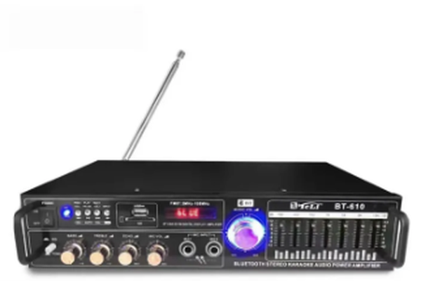 Amplificator de karaoke digital portabil cu Bluetooth egalizator USB Si intrare auxiliara