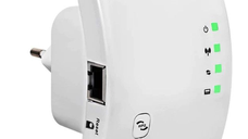 Amplificator WiFi Andowl Q-9D - Extindere semnal 2.4GHz 100Mbps, alb