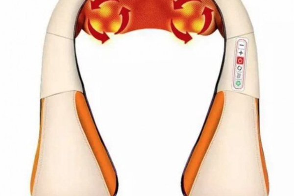 Aparat de Masaj Gat Umeri Spate Cervical Lombar Role 3D Infrarosu 24W Bej