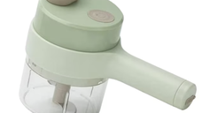 Aparat de tocat si feliat automat verde pentru fructe legume si condimente ACUMULATOR