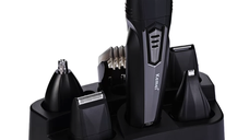 Aparat de tuns 8 in 1 Kemei KM 640 capilar si contur acumulator negru