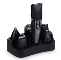 Aparat de tuns 8 in 1 Kemei KM 640 capilar si contur acumulator negru - 1