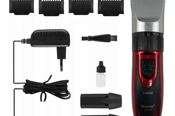 Aparat de tuns Geemy 9 in 1 model GM 550 cu accesorii Rosu