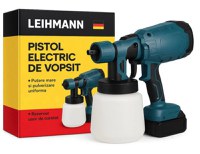 Aparat profesional de vopsit si Zugravit LEIHMANN electric cu Rezervor de vopsea 2 Acumulatori 48V - 1