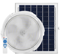 Aplica cu incarcare solara 100 W diametru 240 mm si telecomanda  alb rece - 1