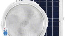 Aplica cu incarcare solara 100 W diametru 240 mm si telecomanda  alb rece