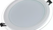 Aplica Rotunda 12W Led MAT incastrabila in tavan fals si rigips margine sticla