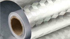 Autocolant ALUMINIU pentru Bucatarie 40x500 cm Model ROMB