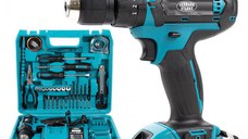 Autofiletanta Percutie (Bormasina) 24V Trusa 30 Accesorii 2 Acumulatori 5A