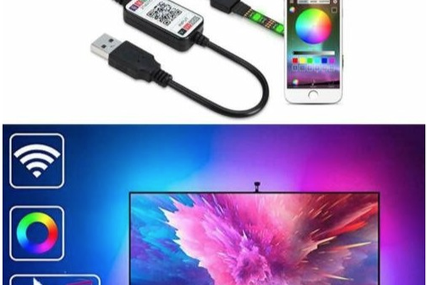 Banda Smart Led RGB continua 2m ambientala TV USB bluetooth cu controler remote din telefon