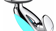 Baterie chiuveta baie premium CROM 4 tipuri de Jet cap retractabil Iluminare LED control inteligent al apei