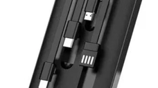 Baterie externa portabila 3 in 1 CD219 capacitate 10000mAh USB LED