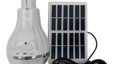 Bec cu leduri portabil 5WLL-028 si mini panou solar inclus