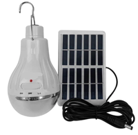 Bec cu leduri portabil 5WLL-028 si mini panou solar inclus - 1