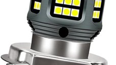 Bec Led H4 MOTO cu doua faze 3030 cu 61 LED SMD temperatura 6000k putere 160W 15000 lm