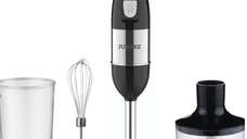 Blender de mana multifunctional cu doua trepte de viteza si doua lame din otel inoxidabil functie de mixare tocator 500W